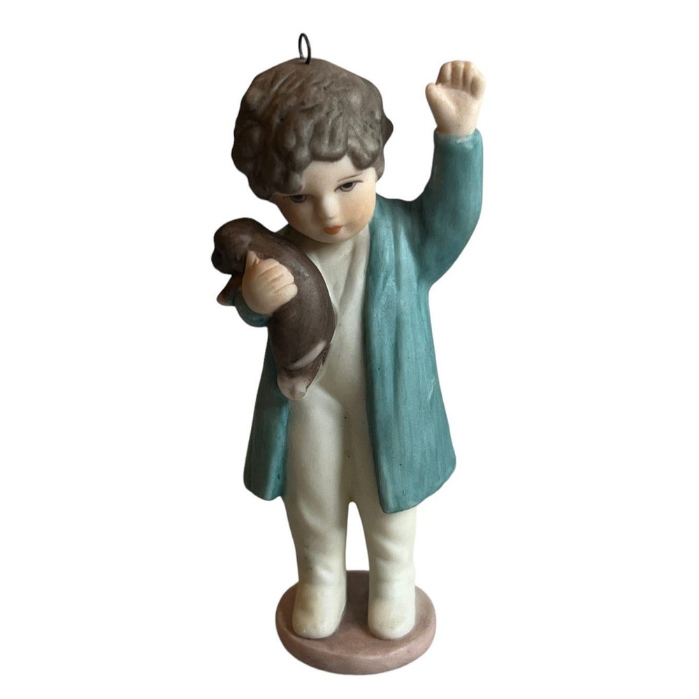 Bessie Pease Gutmann Porcelain Figurine "GOOD MORNING" Little Girl Holding Puppy